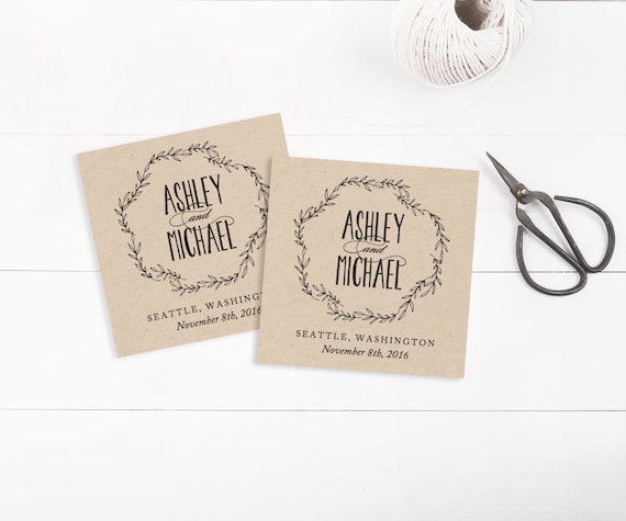Printable Wedding Tags template, Favor Tags, Invitation Tags, Editable ...