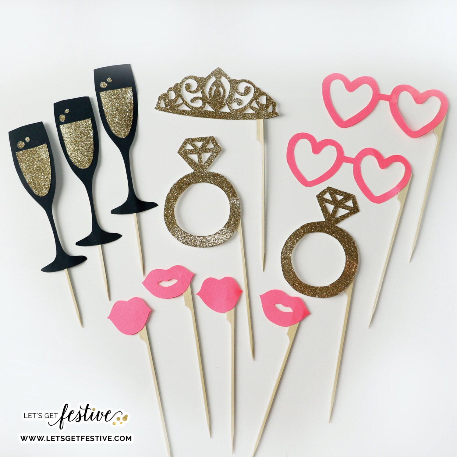 Bachelorette Party Photo Booth Props Set of 12