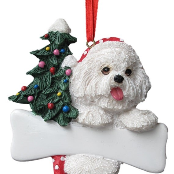 Bichon Frise Ornament Personalized with your Dog's Name
