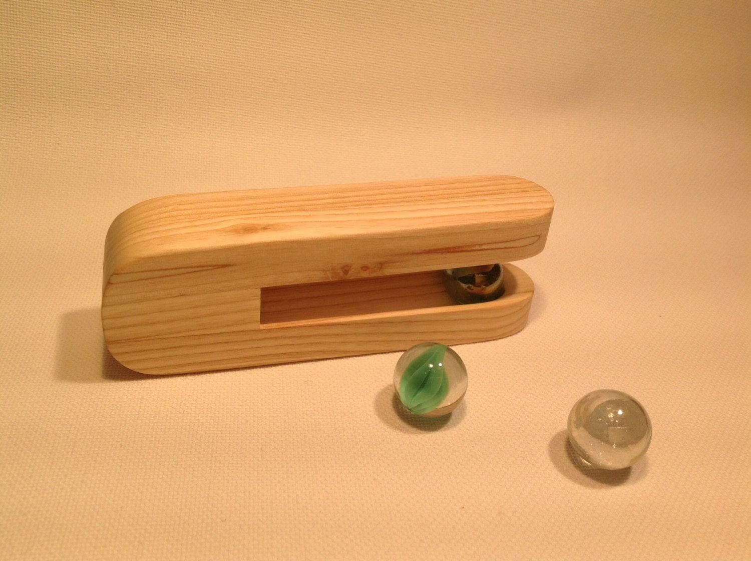 Magic marble towel holder made from ash by AikiCrafts on Etsy