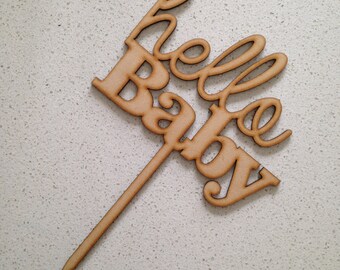 Hello Baby cake topper, Baby Shower cake topper, Christening Cake Topper (Australia)