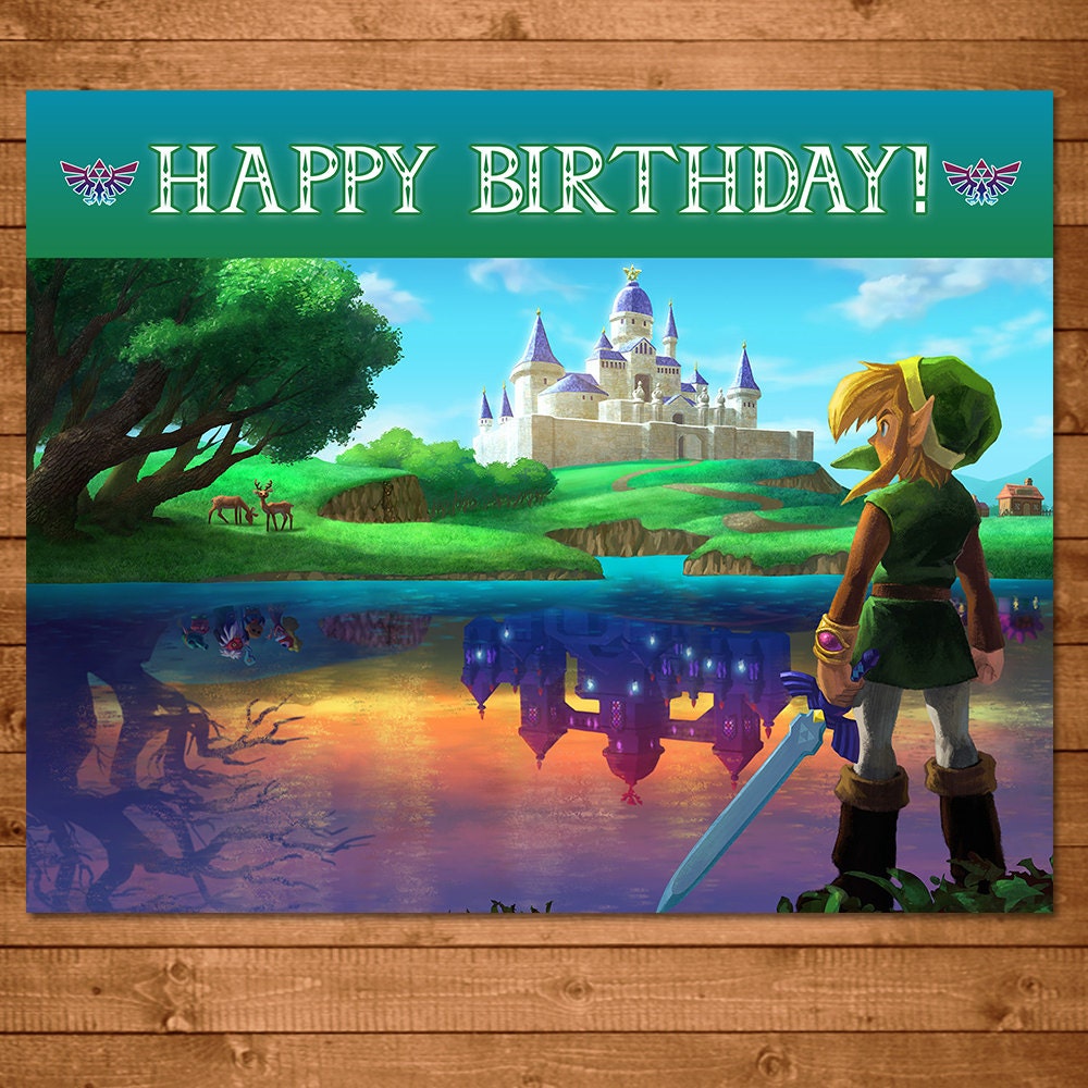 Legend of Zelda Happy Birthday Sign Link Zelda Birthday.