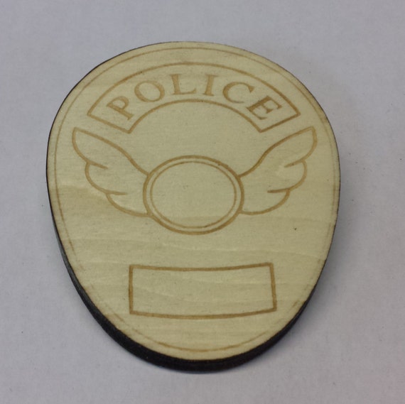 Personalized Wooden Toy Police Badge