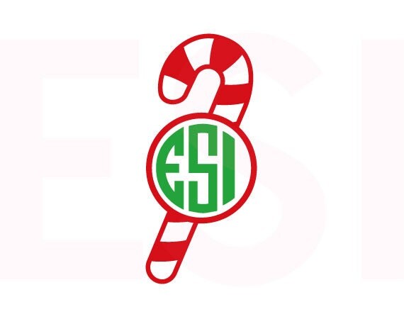 Download Candy cane svg Christmas monogram svg. by ESIdesignsdigital