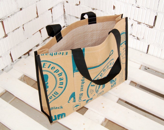 Bag for More, Medium Tote Bag, Beach Bag, Shopping Kraft Paper Bag, Eco Tote Bag, Lightweight Waterproof Tote Bag, Shopping Bag, Market