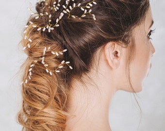 Bridal Hair Pins, Set of 3 Wedding Hair Pin, Pearl bobby pins, Bridal HairPins, Pearl Hair Pins, Wedding Hairpiece,Wedding Hair Accessories