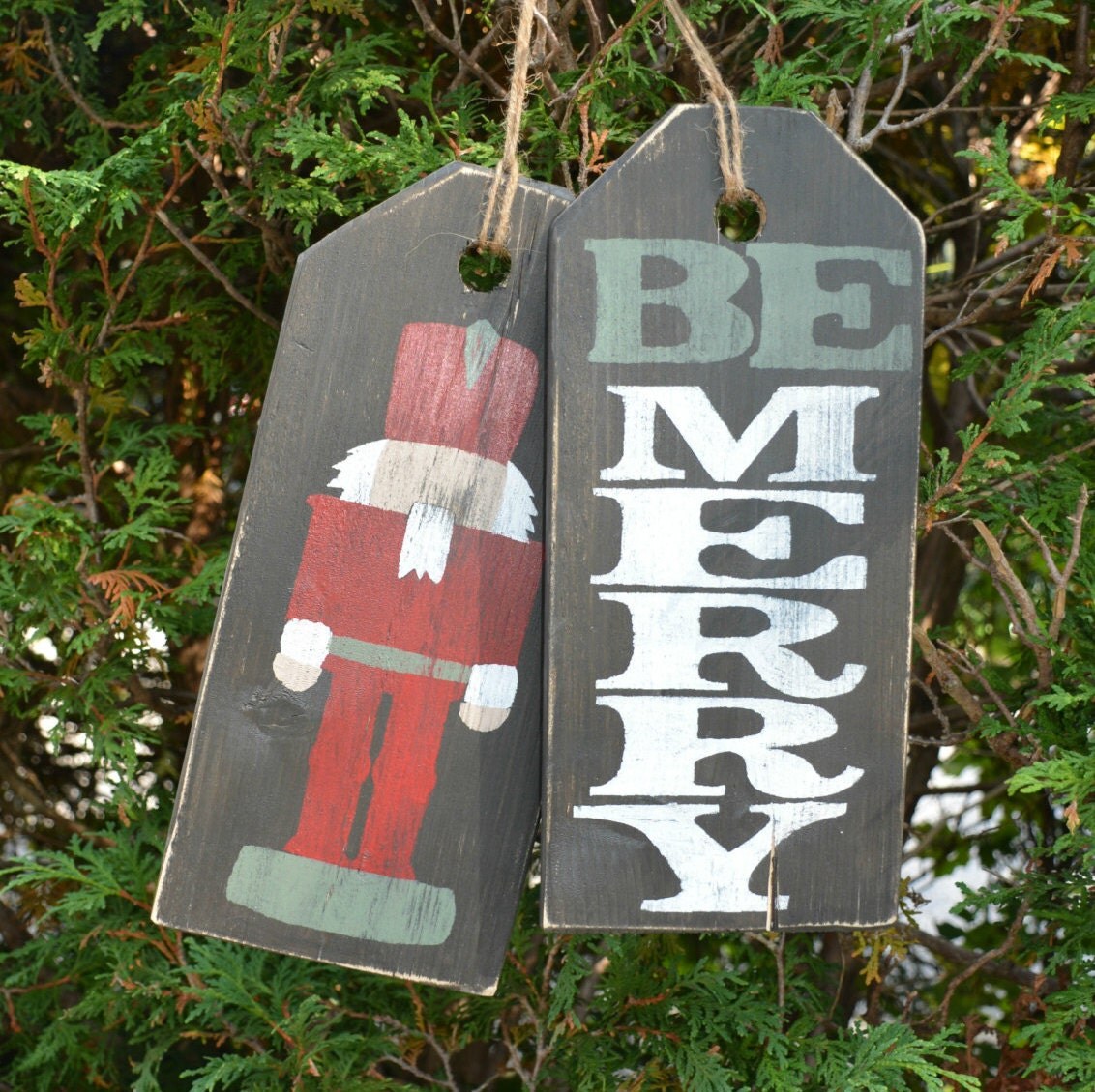 Holiday front door sign. Christmas front door decor. Rustic