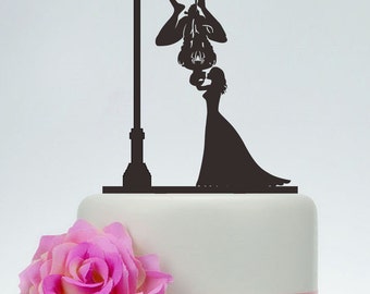 Spider-Man Cake Topper,Bride And Spider-Man Silhouette,Wedding Cake Topper,Couple Cake Topper,Kissing Cake Topper, Custom Cake Topper - P116