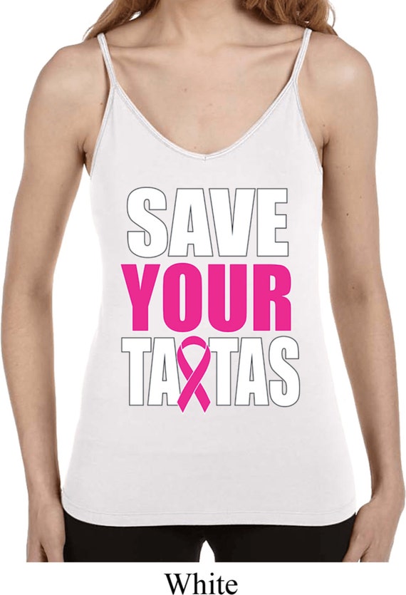 Breast Cancer Awareness Ladies Tanktop Save Your Tatas Built