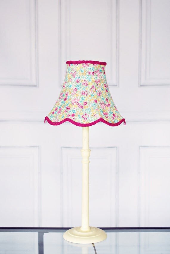 lampshade Hot Pink lampshade vintage fabric lamp bedside