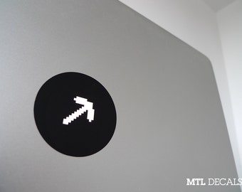 Pickaxe Macbook Decal / Minecraft Inspired Macbook Pro Sticker