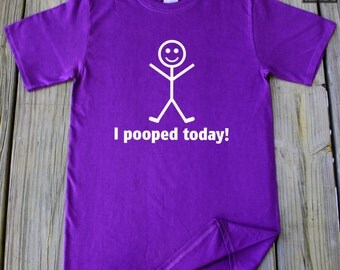 Womens Funny This girl POOPED TODAY tshirt college humor hip