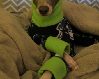Italian Greyhound Custom Fleece Bodysuit. For IGGYS, Whippets and other cold fur babies in your life.
