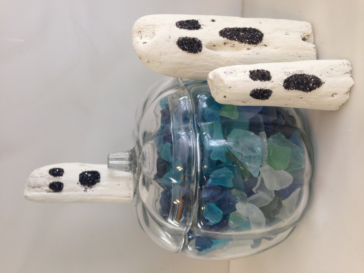 Driftwood ghosts Driftwood art Halloween decor Coastal fall