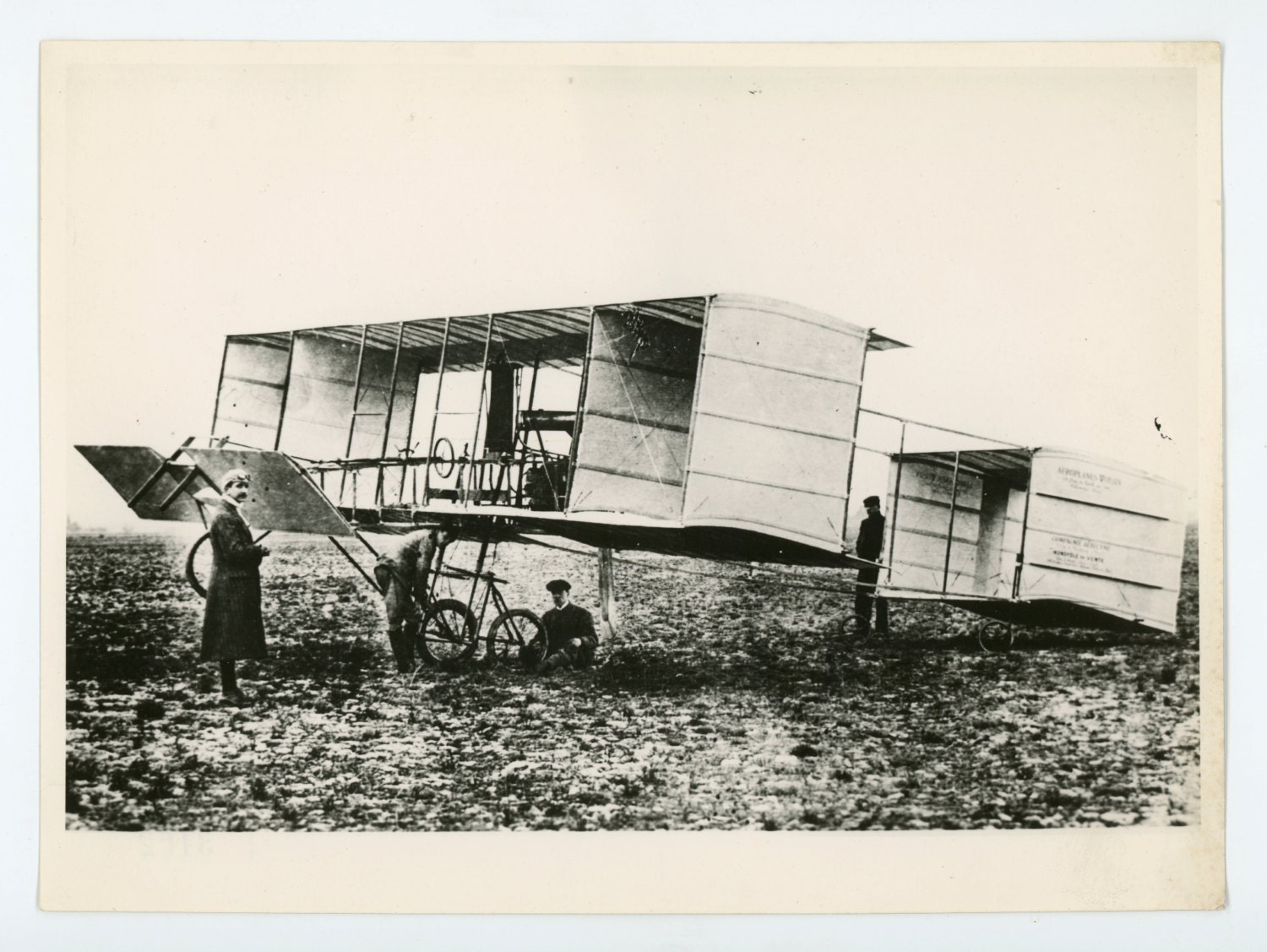 Voisin biplane original vintage photo early aviation