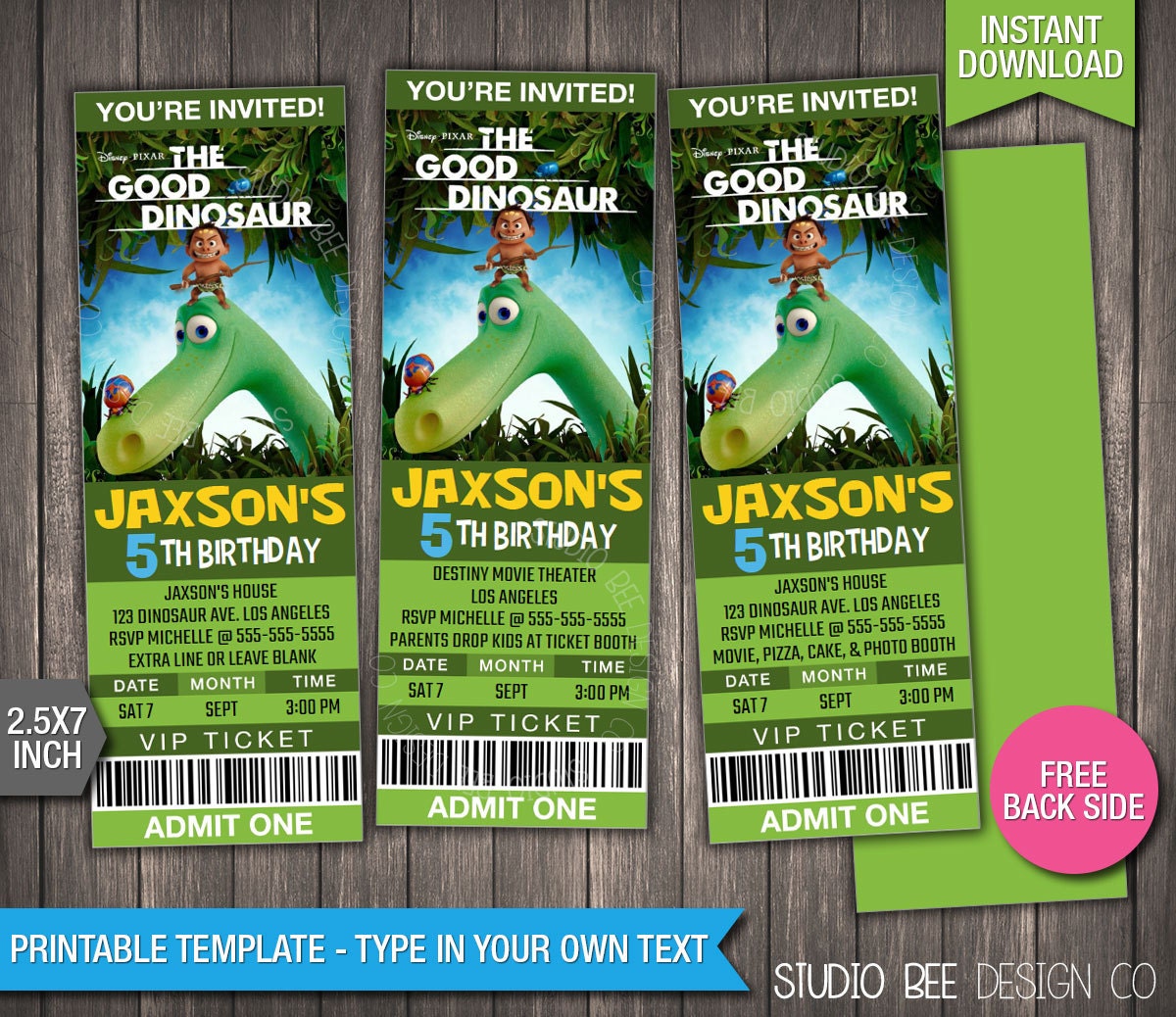 Good Dinosaur Invitations Free Printable 5