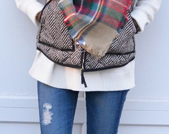 HOTTEST FALL TREND!!! Blanket Scarf, Plaid Scarf, Plaid Blanket Scarf Oversized Zara Tartan Scarf Gift Ideas, Favorite Scarf, unisex scarf