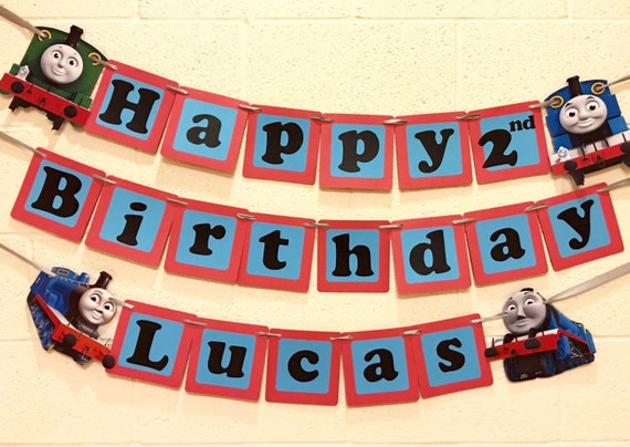 Thomas the Train Birthday Banner Thomas the by SweetPeaBanners
