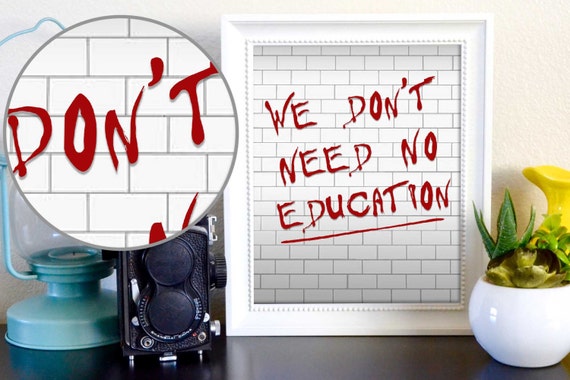 Pink Floyd The Wall We Don't Need No Education Lyrics