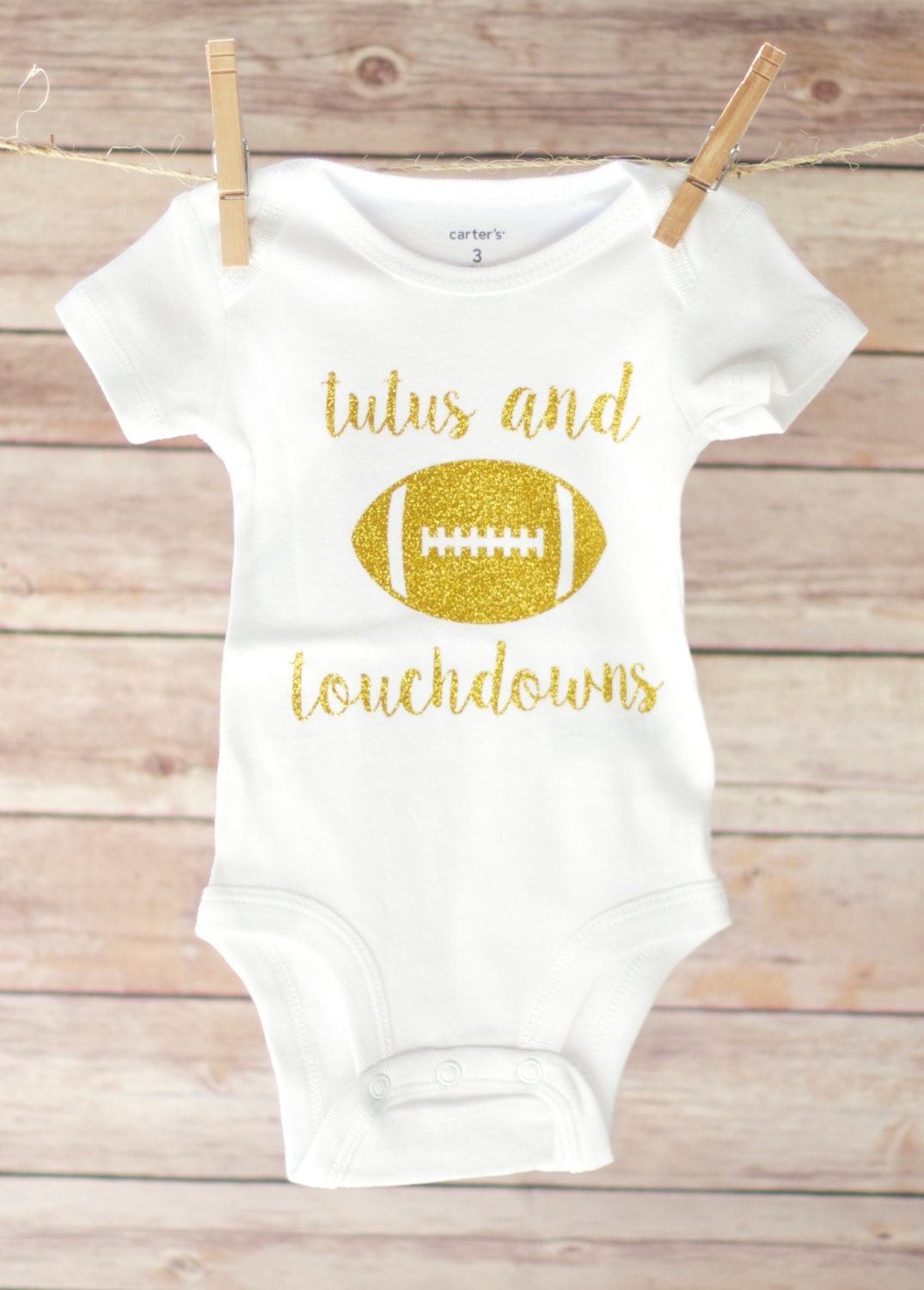 Football Baby Shirt Baby Football Romper Girl Football
