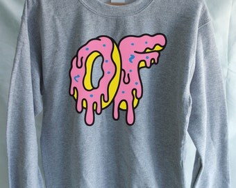 Odd Future Donut Large Dripping Donut Sweater Mens Funny Music Top - OFWGKTA Wolf Gang Tyler The Creator Unisex Jumper Christmas Gift