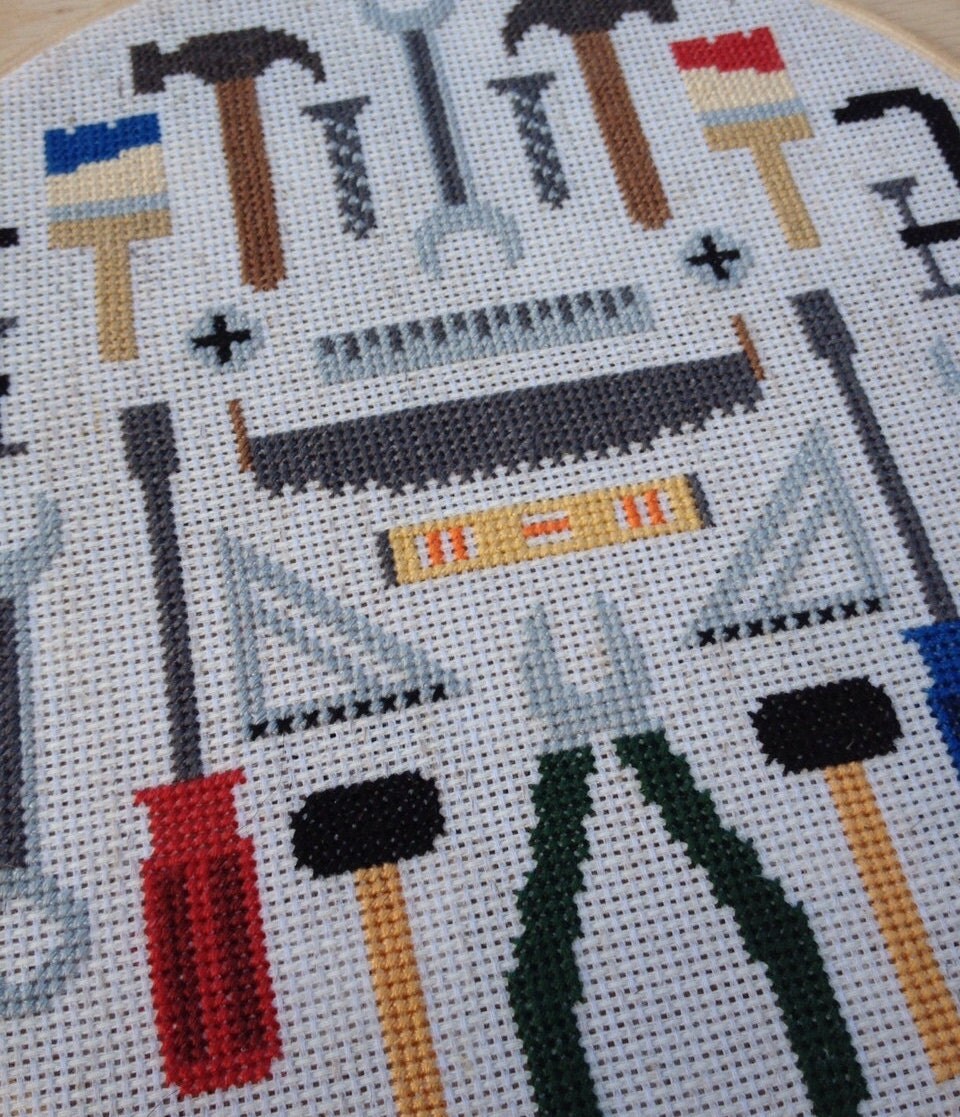 Tools Modern cross stitch pattern PDF Instant download