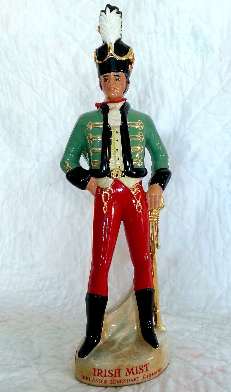 Vintage Irish Mist Liqueur Soldier Decanter 19 Tall.
