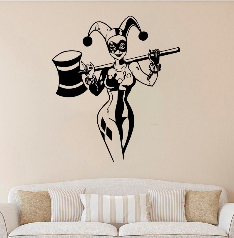 Harley Quinn Wall Sticker Harley Quinn Vinyl Decal Comics