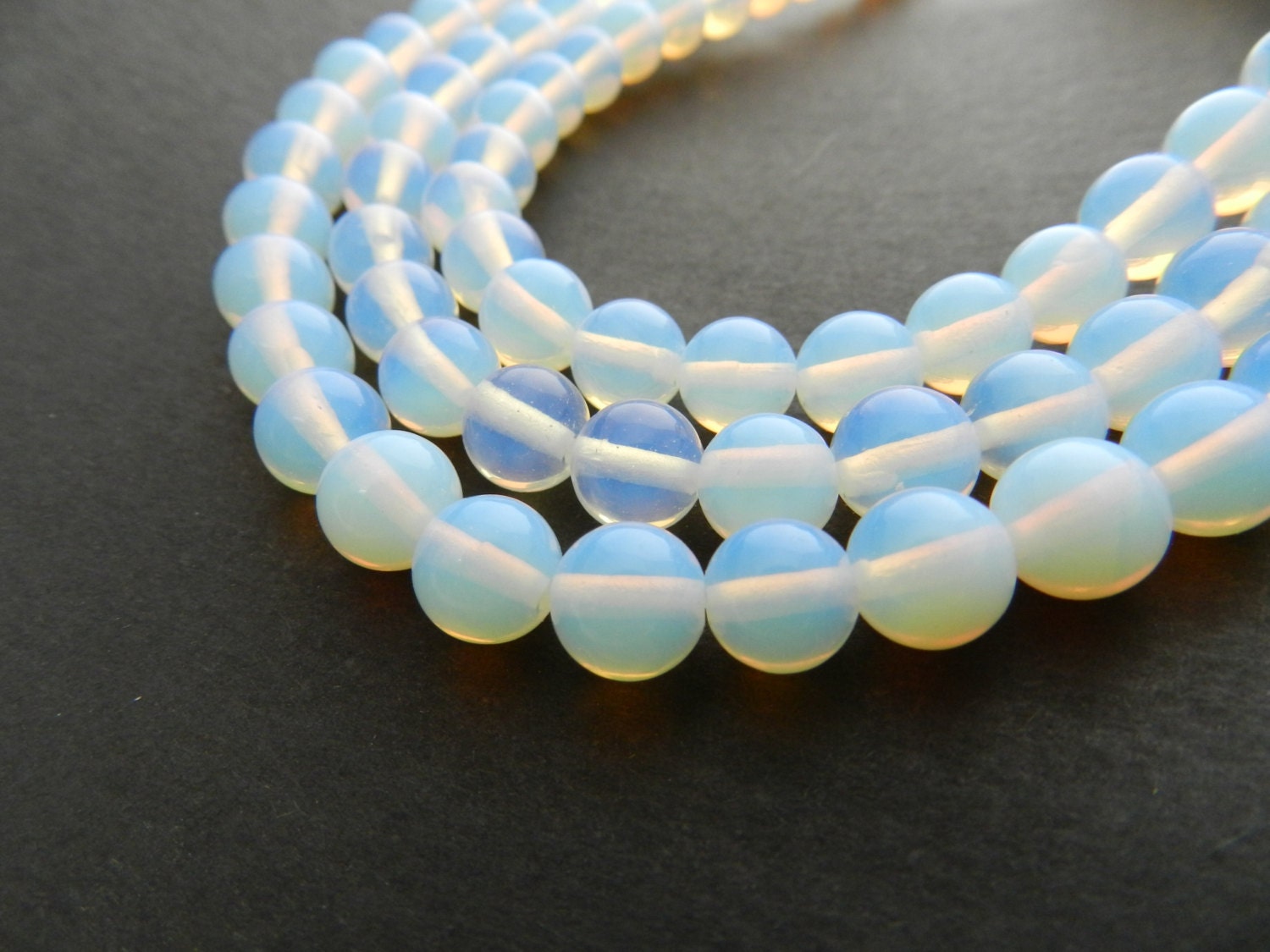 Opal Beads Opal Glass Opal Glass Beads Opal Jewelry