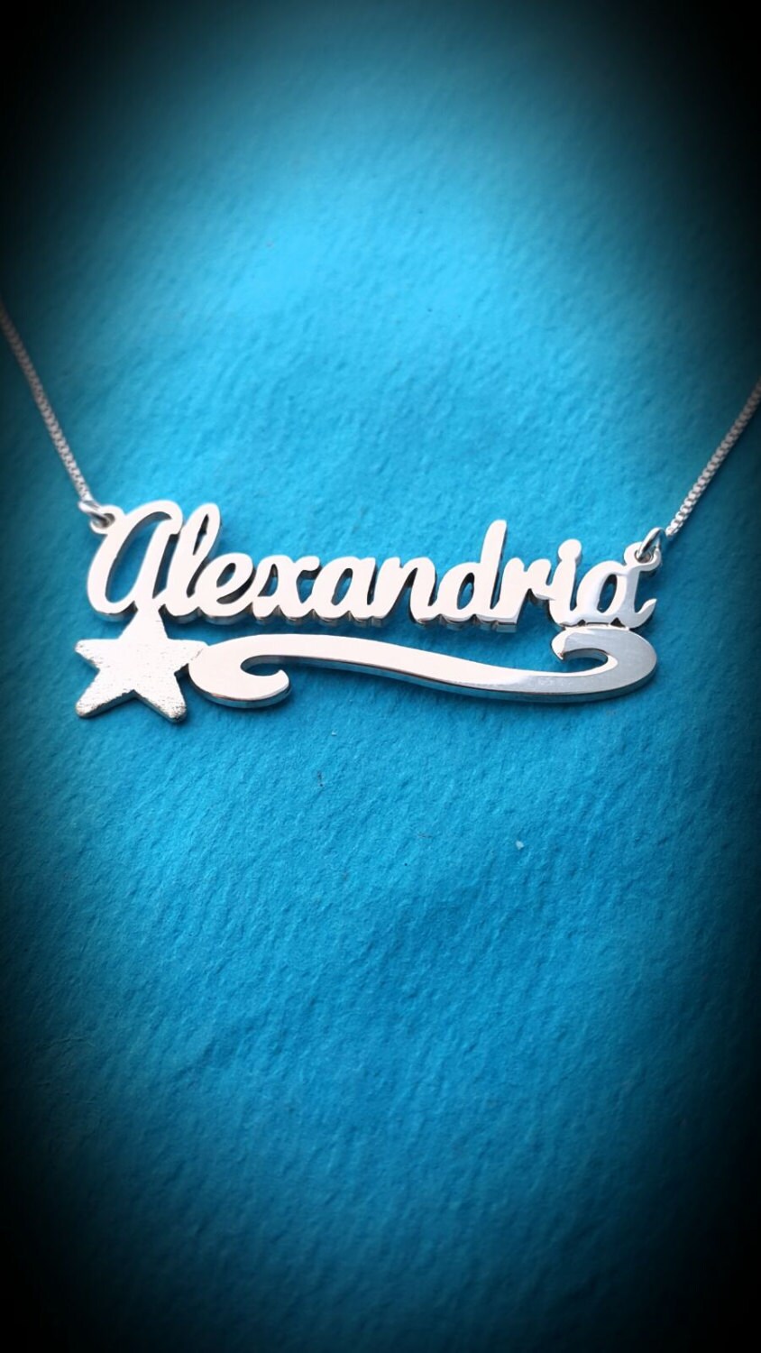 Alexandria Name Necklace Name Necklace With by TheMonogramMill