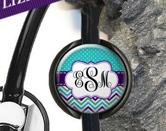 Personalized Stethoscope ID Tag,Monogram Stethoscope ID Tag, Nurse Gifts, Doctor Gift Set. Stethoscope Name Tag D1