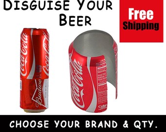 HIDE A BEER Can Covers Disguise Sleeves Wrap Camo Golf Drinking Game Beach