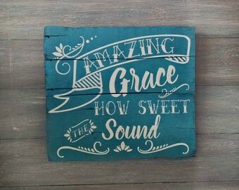 Amazing Grace Wall Decor amazing grace sign | etsy Amazing Grace Wall Decor amazing grace sign | etsy