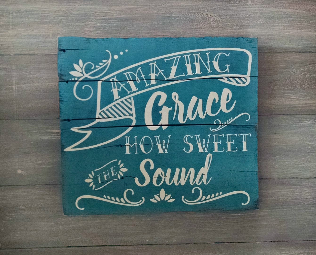 Amazing Grace Sign Amazing Grace Wooden Sign Christian