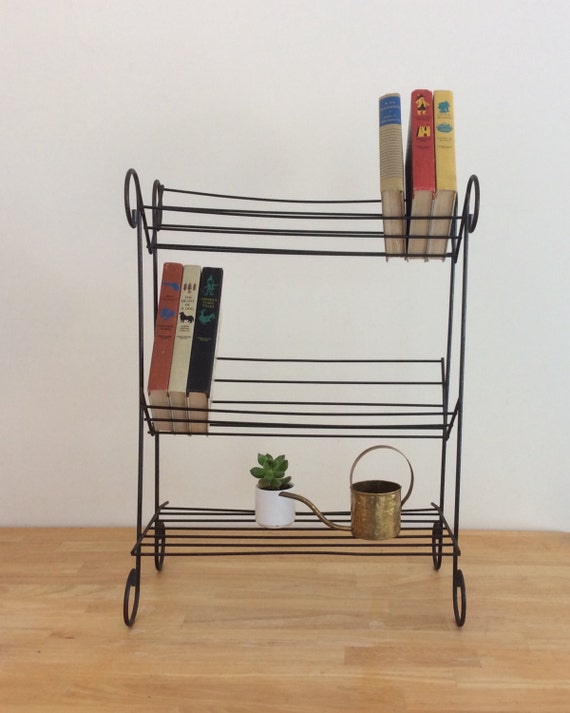 Mid Century Book Rack-Metal Bookshelf