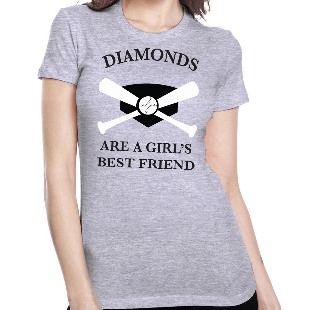 Softball Shirt Diamonds are a Girls Best Friend by threadedtees