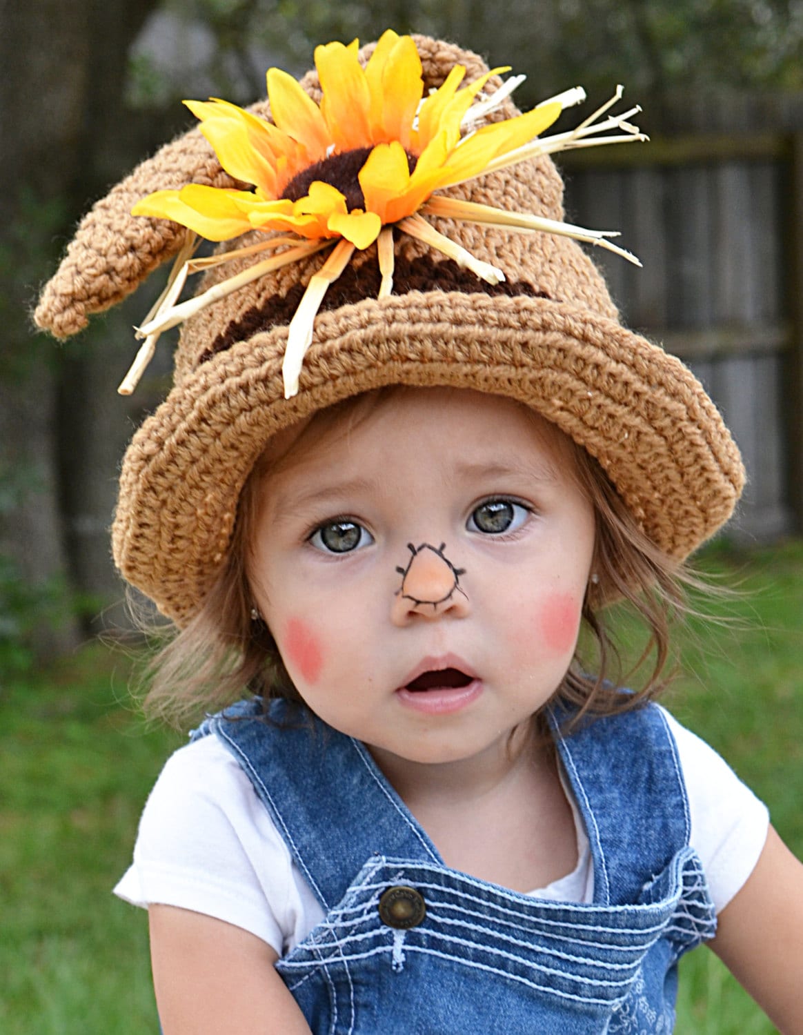 Toddler Scarecrow Hat/ Halloween Costume/ Baby Halloween Hat/