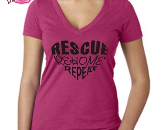 Rescue Rehome Repeat Adult t shirt , cat rescue shirt, animal rescue shirt , Crazy Cat shirt, unisex tshirt, meow cat, cat shirt