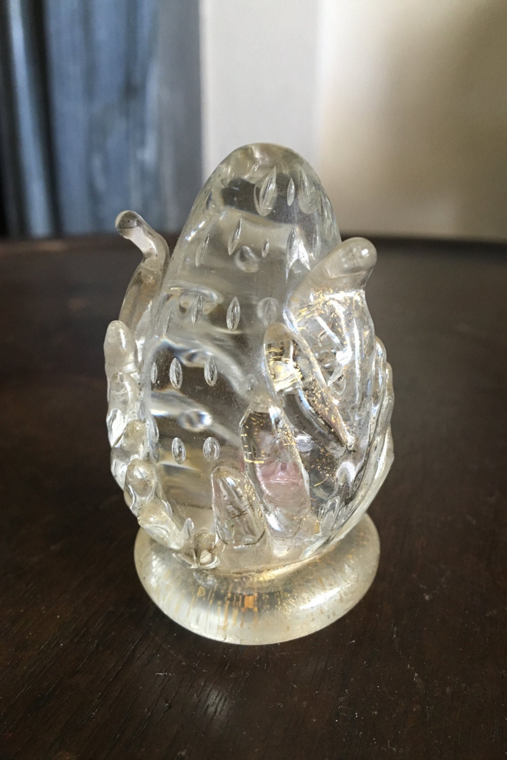 Vintage Murano Glass Egg Shaped Paperweight or Finial