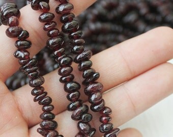 32'' Garnet Beads Natural Gemstone Dark Red Nugget Beads A quality Ship from USA