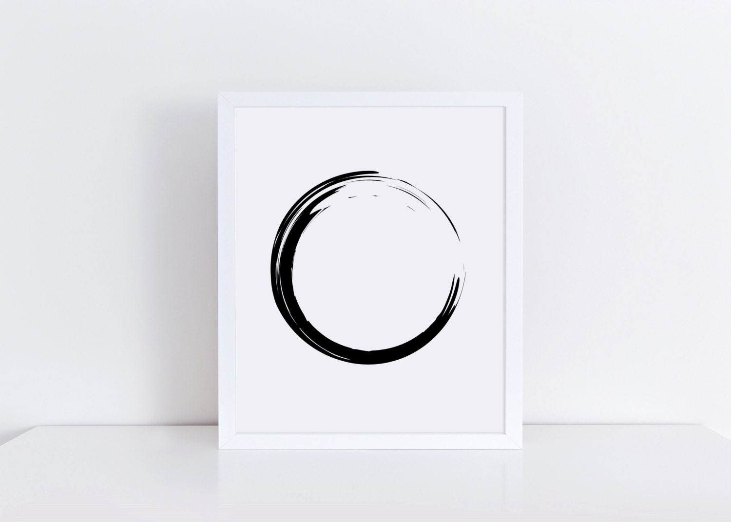 Black and White Modern Art Zen Art Print by MoonbirdPrints on Etsy