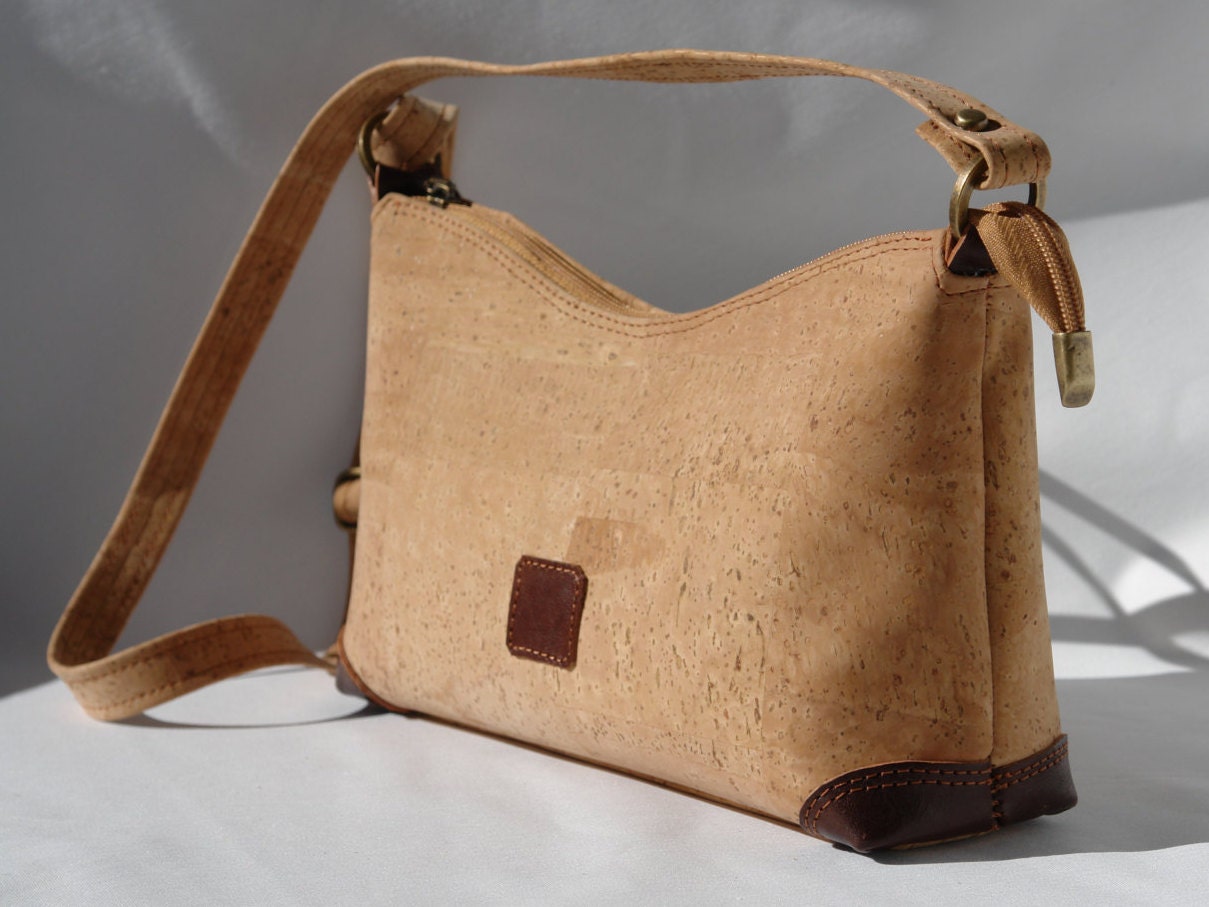 Cork Shoulder Bag/Handbag/Purse with leather by LuisAlface on Etsy