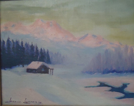 Alaska Painting Laurence Listed Artist Oil Artist Board Winter