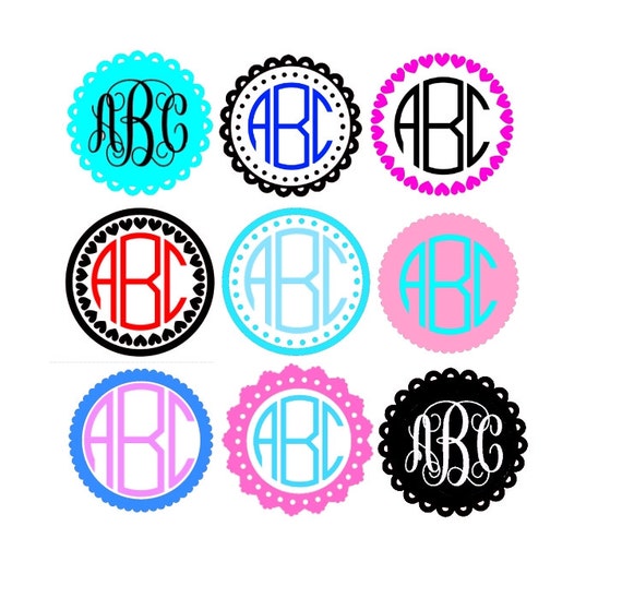 Download Circle Monogram Frame SVG Cut Files Round by SuperSVGandClipart