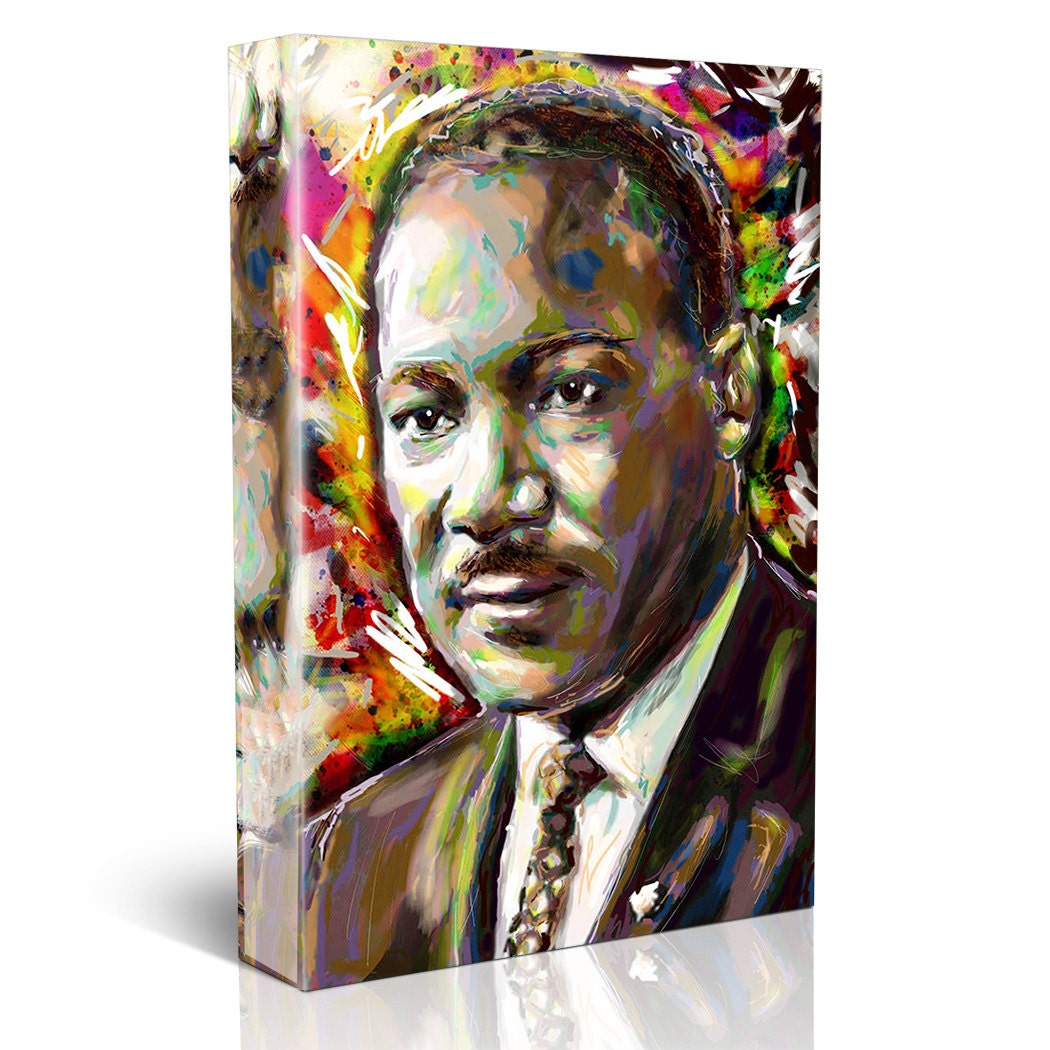 Martin Luther King Painting MLK Canvas MLK Painting Civil