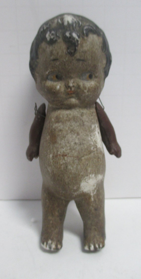 Antique stamped porcelain black Nippon doll w/