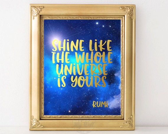 Items similar to Rumi quote, inspirational quote, rumi print, Shine ...