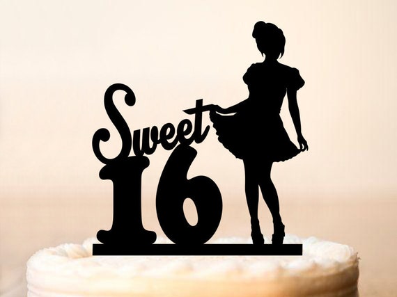 Download Sweet 16 Birthday Cake TopperSweet 16 TopperBirthday Cake