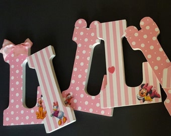 minnie mouse letters etsy