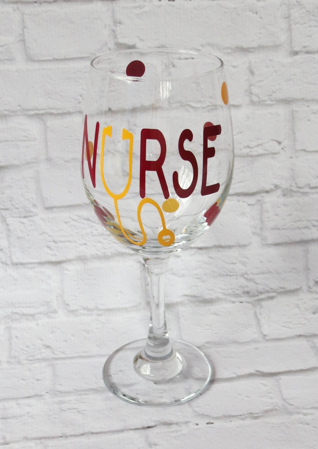 Nurse Wine Glass Nurse Stemless Wine Glass RN Wine Glass